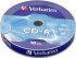 Диски Verbatim CD-R 700Mb 52х Cake box 10шт 587856