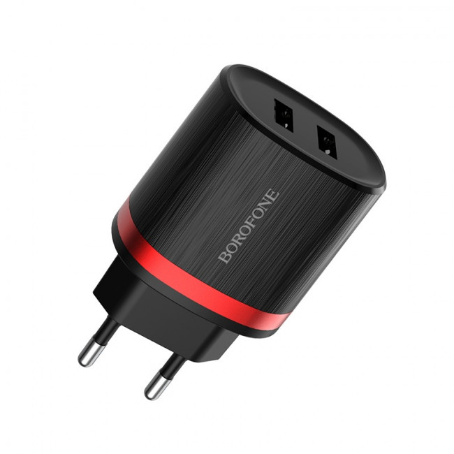 Блок сетевой USB 2x Borofone 2,1A 10Вт A7A черный