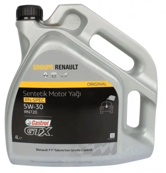 Масло моторное Renault - Castrol GTX 5W-30 OEM:RN720 ACEA-C4 4л 7711 943 761 Масло моторное Renault - Castrol GTX 5W-30 OEM:RN720 ACEA-C4 4л 7711 943 761