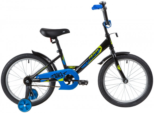 Велосипед детский 16" Novatrack Twist рама 8" сталь (барабанный) 1скор черный 161TWIST.BK20 Велосипед детский 16" Novatrack Twist рама 8" сталь (барабанный) 1скор черный 161TWIST.BK20
