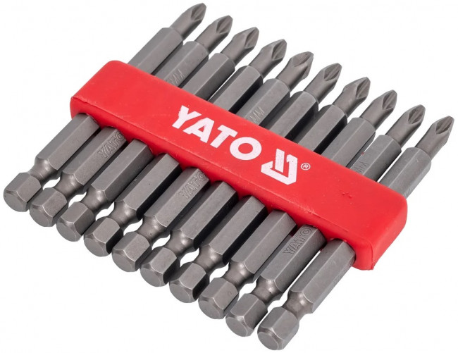 Биты Yato 1/4" PH2*75мм 10шт YT-0480