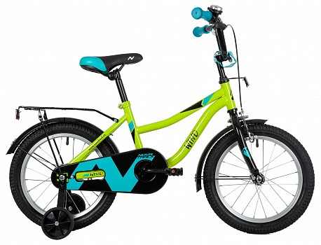 Велосипед детский 16" Novatrack Wind рама 10" сталь (V-брейк) 1скор зеленый 163WIND.GN22