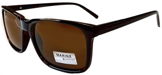 Очки солнцезащитные мужские пластик LB Marinx P8807 19-142 С-2 коричневые