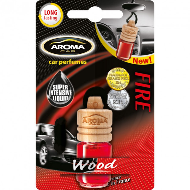 Ароматизатор подвесной жидкий Aroma Car Wood Fire 6мл Франция