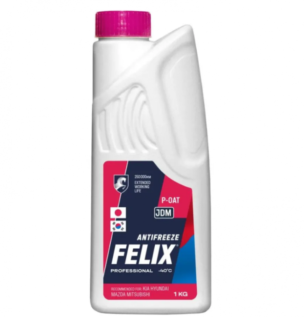 Антифриз Felix Professional JDM G12++ -40C розовый 1кг 430206401