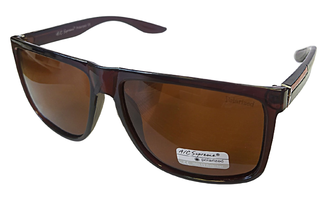 Очки солнцезащитные мужские пластик LB Supreme PAC2009 17-140 C-2 коричневые Очки солнцезащитные мужские пластик LB Supreme PAC2009 17-140 C-2 коричневые