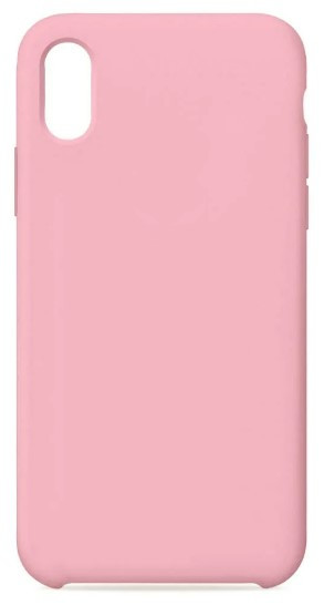 Чехол накладка силикон Silicone Case iPh XS Max светло-розовый аналог