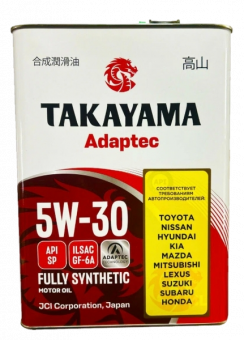 Масло моторное Takayama Adaptec 5W-30 API-SP ILSAC-GF-6 4л 6056131