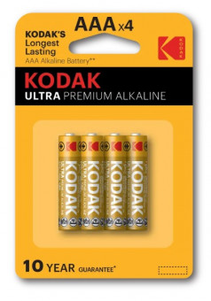 Батарейки Kodak Ultra Premium LR03 AAA 4BL алкалиновые (щелочные) 4шт Б0005128