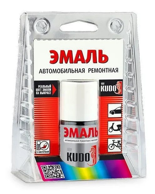 Эмаль флакон с кисточкой KUDO алкидная Hyundai D01 Black Metallic 15мл KU-72355 Эмаль флакон с кисточкой KUDO алкидная Hyundai D01 Black Metallic 15мл KU-72355