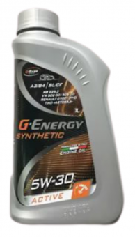 Масло моторное G-Energy Synthetic Active 5W-30 API-SL/CF ACEA-A3/B4 1л 253142404