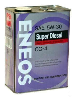 Масло моторное Eneos Super Diesel Semi-Syn 5W-30 API-CG-4 ACEA-B2/B3 4л 37021 oil1333