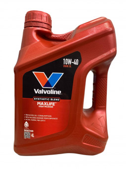 Масло моторное Valvoline MaxLife 10W-40 API-SN/CF/SM ACEA-A3/B4 4л 872296/908749