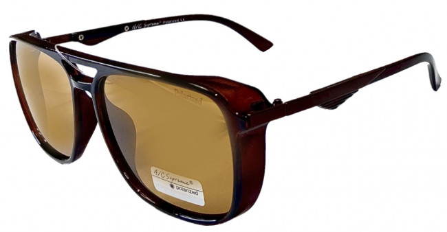 Очки солнцезащитные мужские пластик/металл LB Supreme P2012 17-139 C4 коричневые Очки солнцезащитные мужские пластик/металл LB Supreme P2012 17-139 C4 коричневые