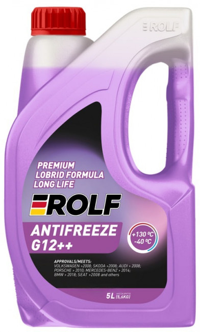 Антифриз Rolf Long Life G12++ -40C фиолетовый 5л 700750 Антифриз Rolf Long Life G12++ -40C фиолетовый 5л 700750