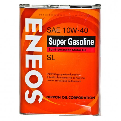 Масло моторное Eneos Super Gasoline Semi-Syn 10W-40 API-SL ILSAC-GF-3 4л 2300 oil1357