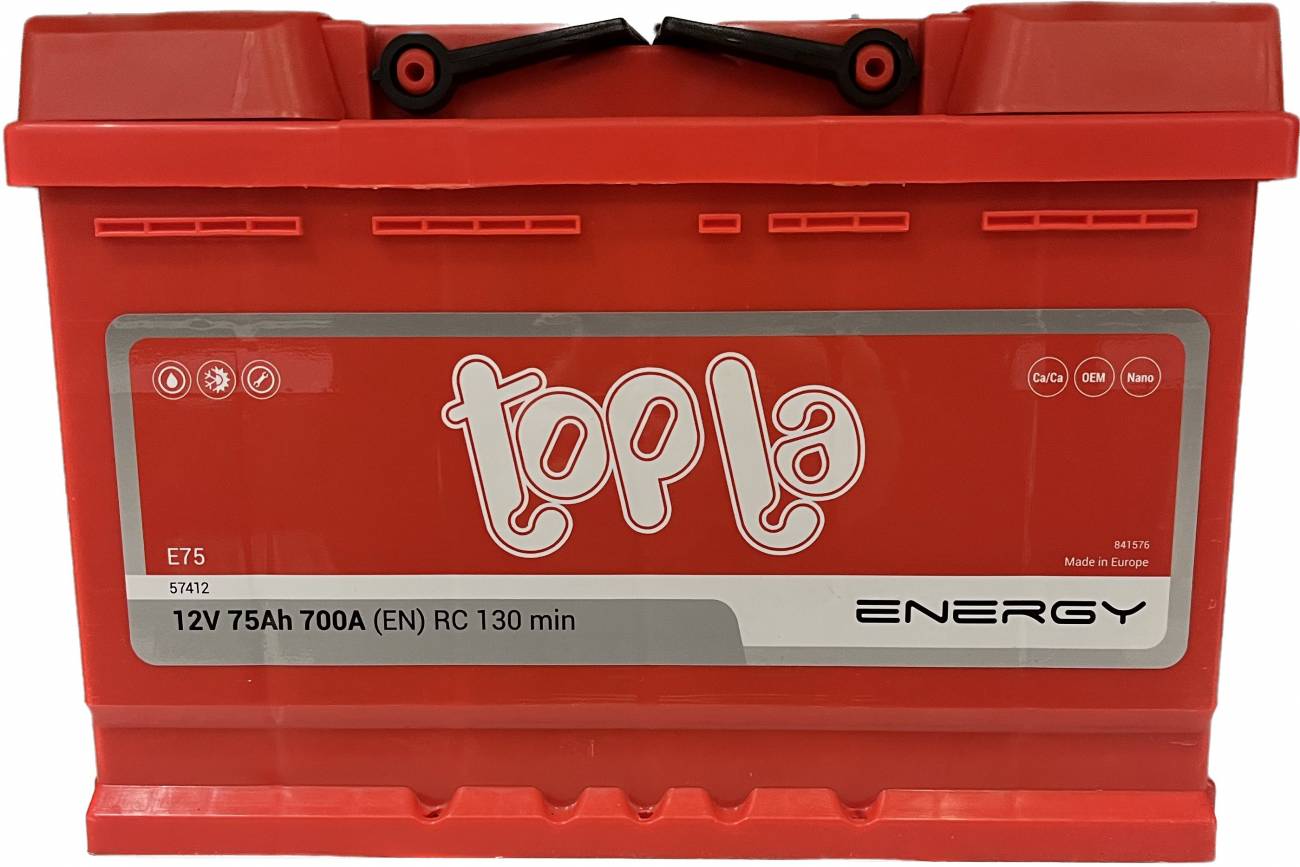 Аккумулятор Авто (Europe) Topla Energy 75Ач R+(обратная полярность) 700А  278*175*190 108075