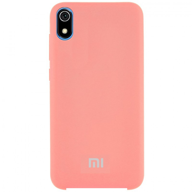 Чехол накладка силикон Silicone Cover Xiaomi Redmi 7A персиковый аналог