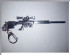 Брелок металл LB оружие винтовка ULR338 серебряная