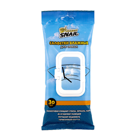 Салфетки влажные Golden Snail для стекол 30шт GS0402 Салфетки влажные Golden Snail для стекол 30шт GS0402