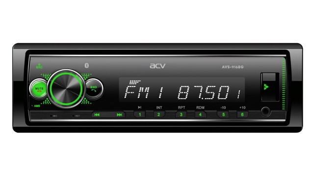 Автомагнитола 1DIN ACV AVS-916BG 200Вт 4*50Вт AUX BT USB SD 37610