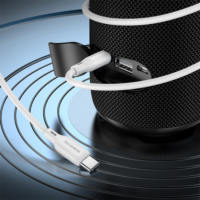 Кабель AUX 3,5(штекер) - Type-C(штекер) Borofone BL18 1м белый Кабель AUX 3,5(штекер) - Type-C(штекер) Borofone BL18 1м белый