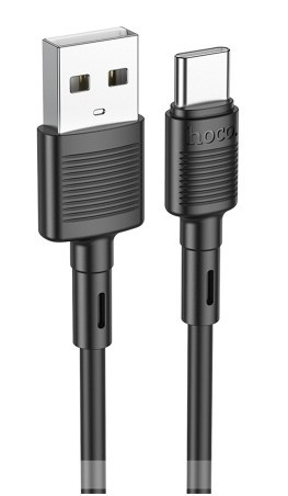 Кабель USB - Type-C Hoco X83 1м 3A черный