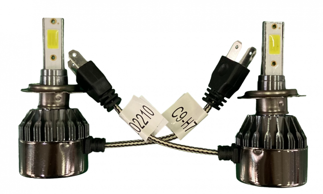 Лампы авто головные светодиодные C2R C9 9-80V H7 6500K 24W 2шт C9-H7