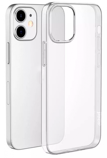 Чехол накладка силикон простой iPh 16 Plus Hoco Light Series прозрачный