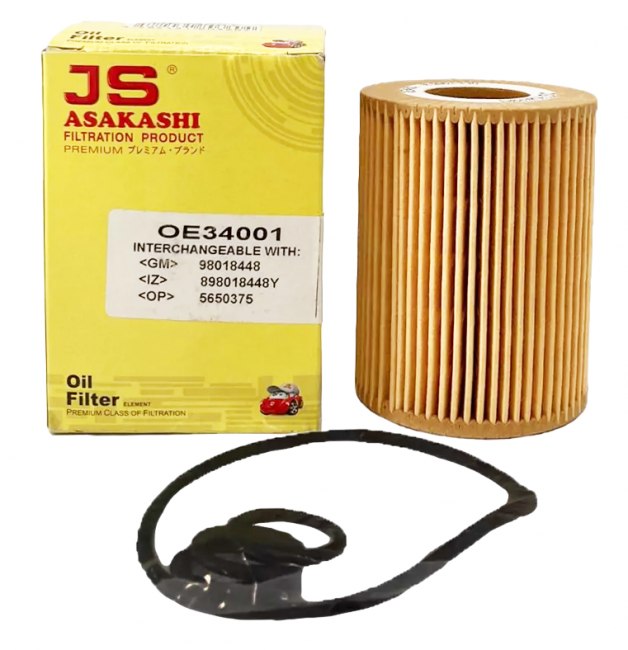 Фильтр автомобильный масляный JS ASAKASHI OE34001 (аналог Filtron OE648/8)