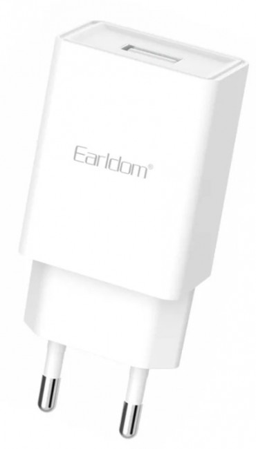 Блок сетевой USB 1x + кабель USB-Lightning комплект Earldom 2,1A 5Вт EU27i белый