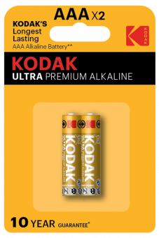 Батарейки Kodak Ultra Premium LR03 АAА 2BL алкалиновые (щелочные) 2шт Б0064257