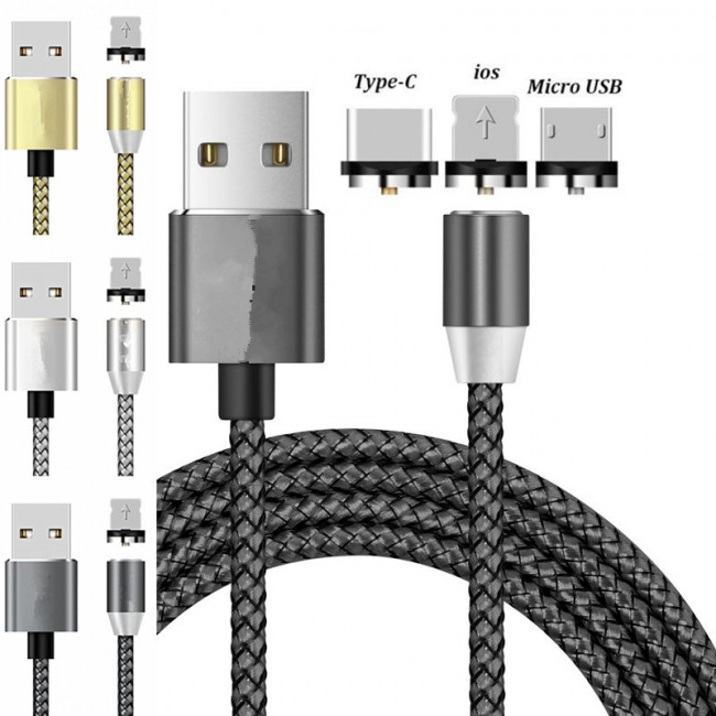 Кабель USB - магнитный Lightning + Micro USB + Type-C Dudao L9Pro 1м 3A черный Кабель USB - магнитный Lightning + Micro USB + Type-C Dudao L9Pro 1м 3A черный
