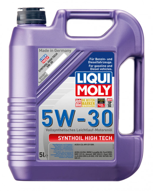 Liqui Moly Масло моторное Synthoi High Tech 5W30 CF/SM A3/B4 C3 5л 9077
