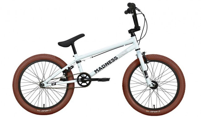 Велосипед BMX 23" Stark Madness BMX 1 рама 12" сталь V(v-брейк) 1скор серебристый/черный/коричневый