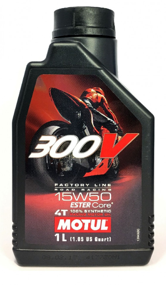 для мотоцикла (моторное) 4T Motul Road Racing 300V 15W-50 1л .