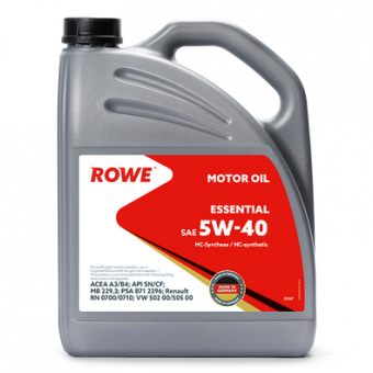 Масло моторное Rowe Essential 5W-40 API-SN/CF ACEA-A3/B4 4л 20367-453-2A Масло моторное Rowe Essential 5W-40 API-SN/CF ACEA-A3/B4 4л 20367-453-2A