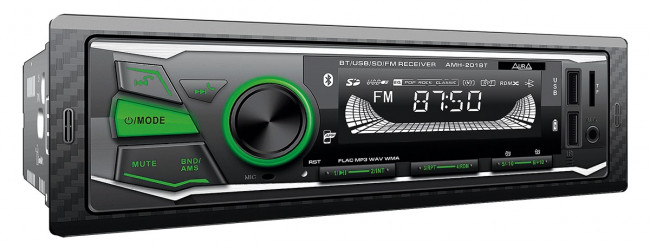 Автомагнитола 1DIN Aura AMH-201BT 201Вт 4*51Bт AUX BT USB SD 61964 Автомагнитола 1DIN Aura AMH-201BT 201Вт 4*51Bт AUX BT USB SD 61964