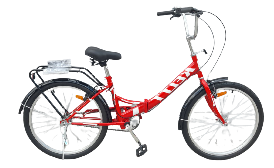 Велосипед складной 24" Keltt Compact рама 15" сталь V(v-брейк) 1скор красный/белый