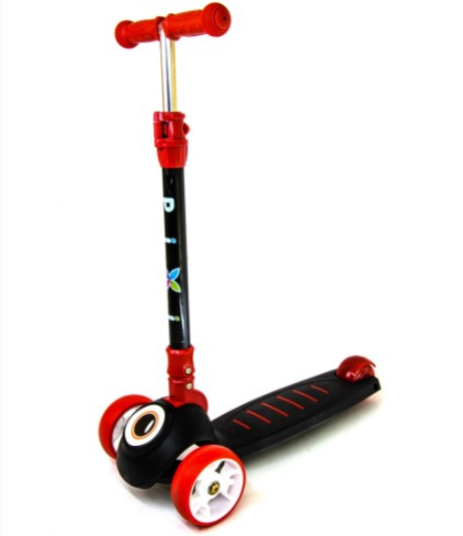 Самокат детский 3-х колесный Pixi Kiwi TC09 53Д*22Ш*68В до 20кг красный