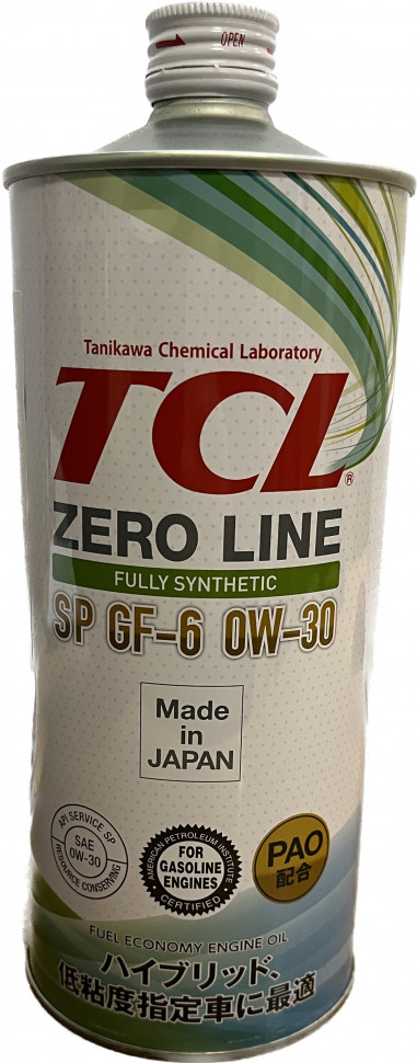  моторное TCL Zero Line Fully Synthetic 0W-30 API-SP lLSAC-GF-6 1л .