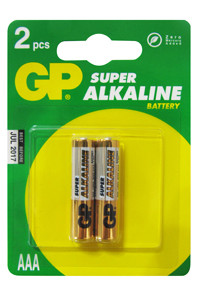 Батарейки GP Super LR03 AAA 2BL алкалиновые (щелочные) 2шт GP24A-2UE2/GP24A-2CR2