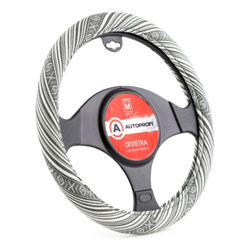 Оплетка на руль Autoprofi ткань 37-39см М бежевая AP-1915Multi/GY - Оплетка на руль Autoprofi ткань 37-39см М бежевая AP-1915Multi/GY -