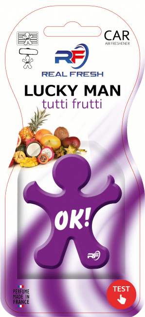 Ароматизатор подвесной пластик Real Fresh Lucky Man Tutti Frutti 2YJJ