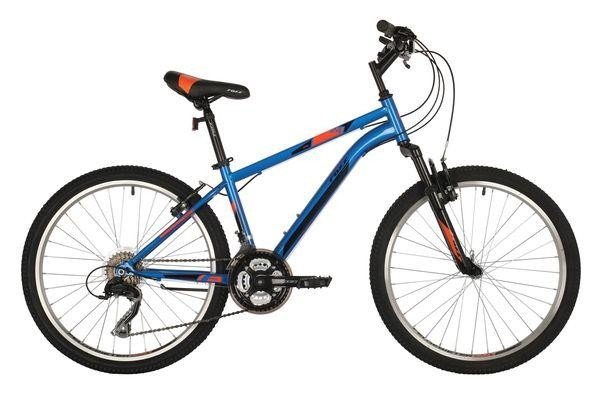 Велосипед подростковый 24" Foxx Aztec рама 14" сталь V(v-брейк) 16скор синий/оранжевый BL1
