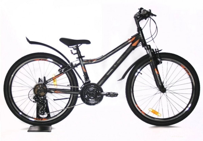 Велосипед горный 24" Stels Navigator 410 Z010 рама 12" сталь V(v-брейк) 21скор черный